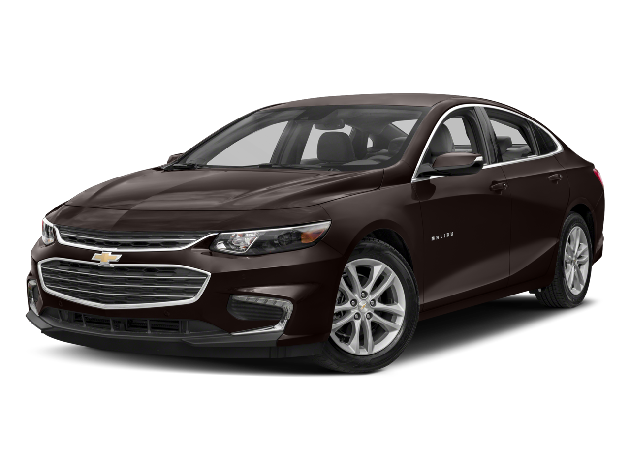 2018 Chevrolet Malibu Hybrid in Summit White — front three-quarter view