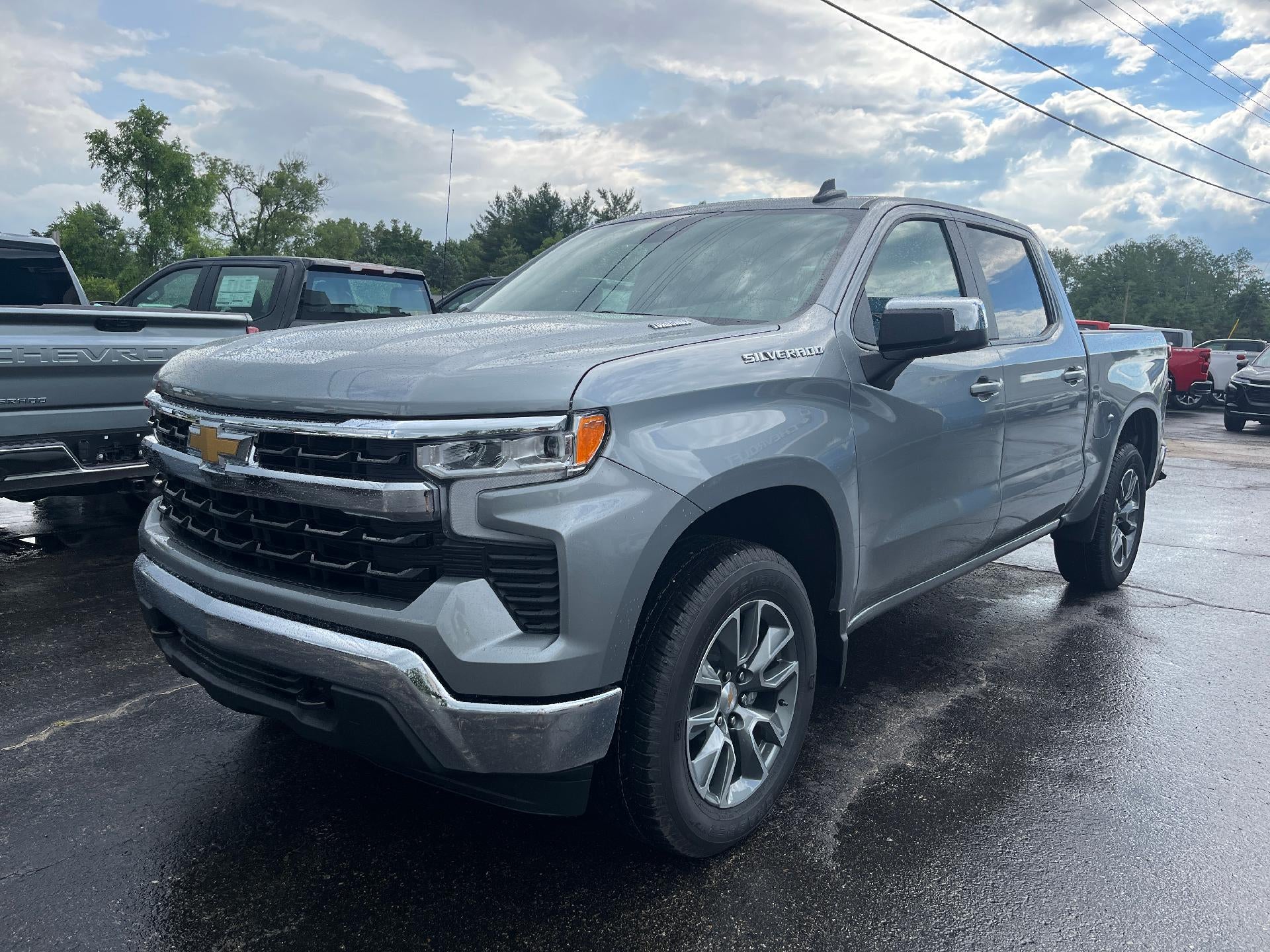 2026 Chevrolet Silverado 1500 LT (2FL) in Sterling Gray Metallic — front three-quarter view