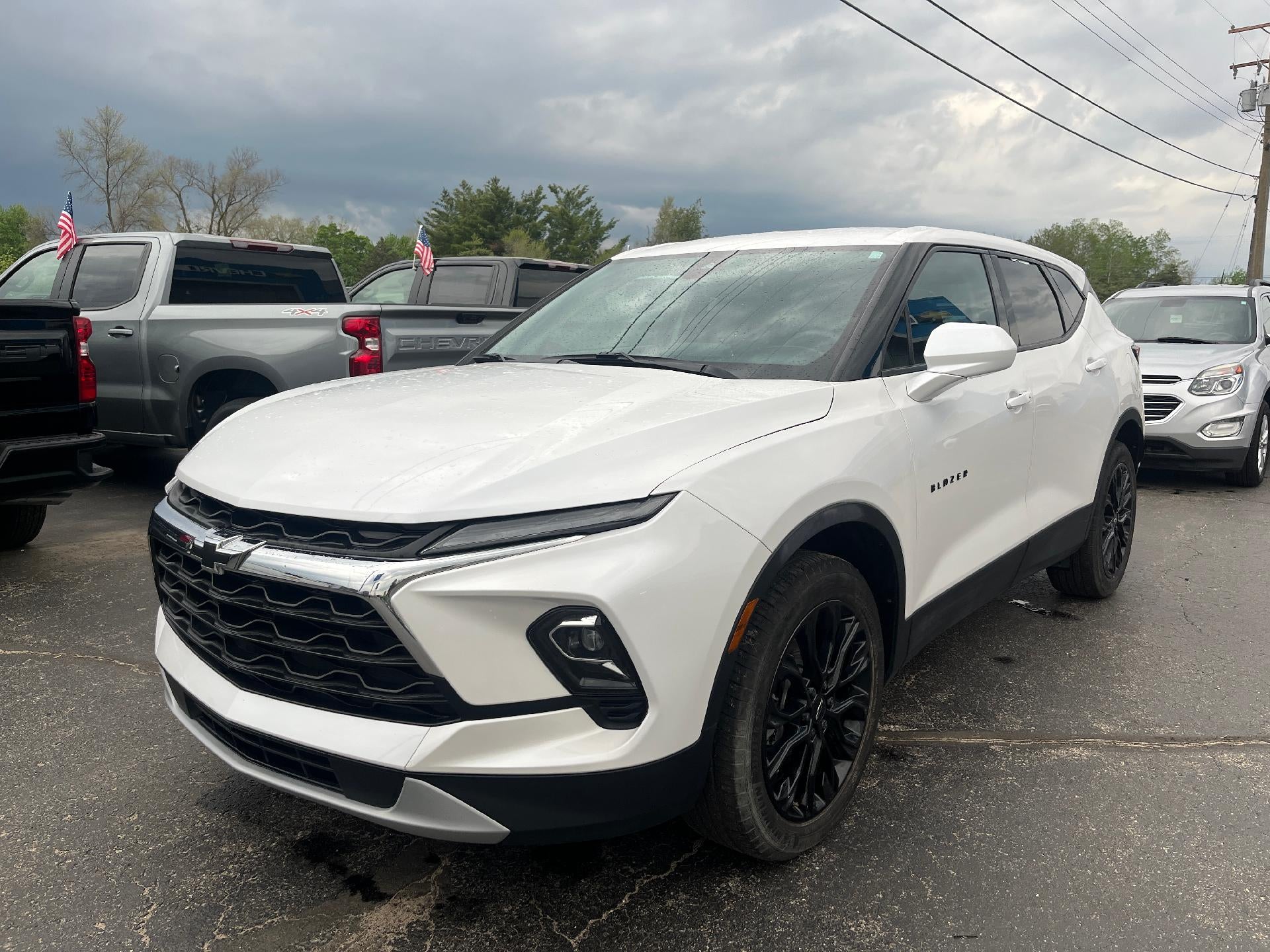 2023 Chevrolet Blazer 2LT in Iridescent Pearl Tricoat — front three-quarter view