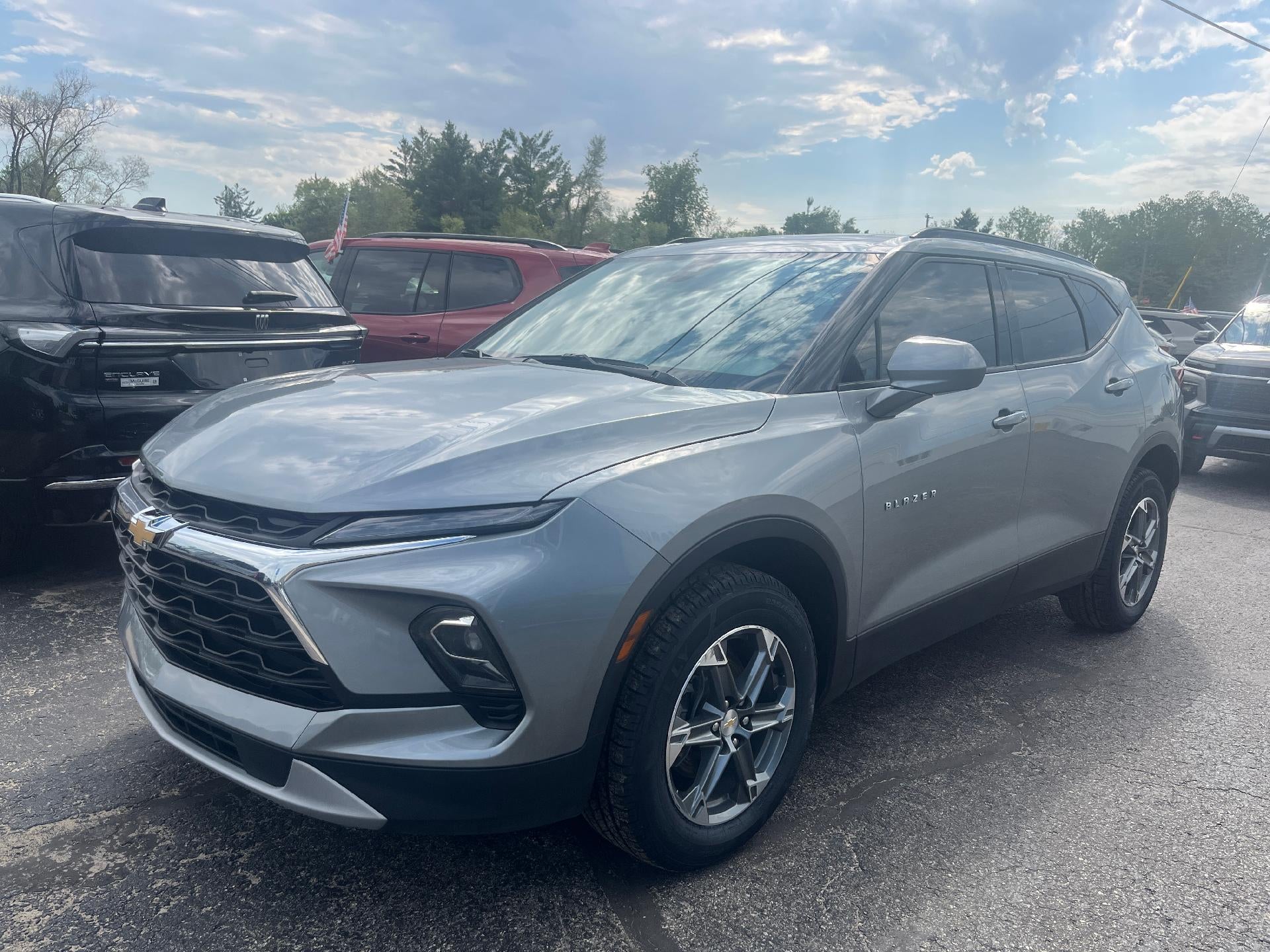 2023 Chevrolet Blazer 2LT in Sterling Gray Metallic — front three-quarter view