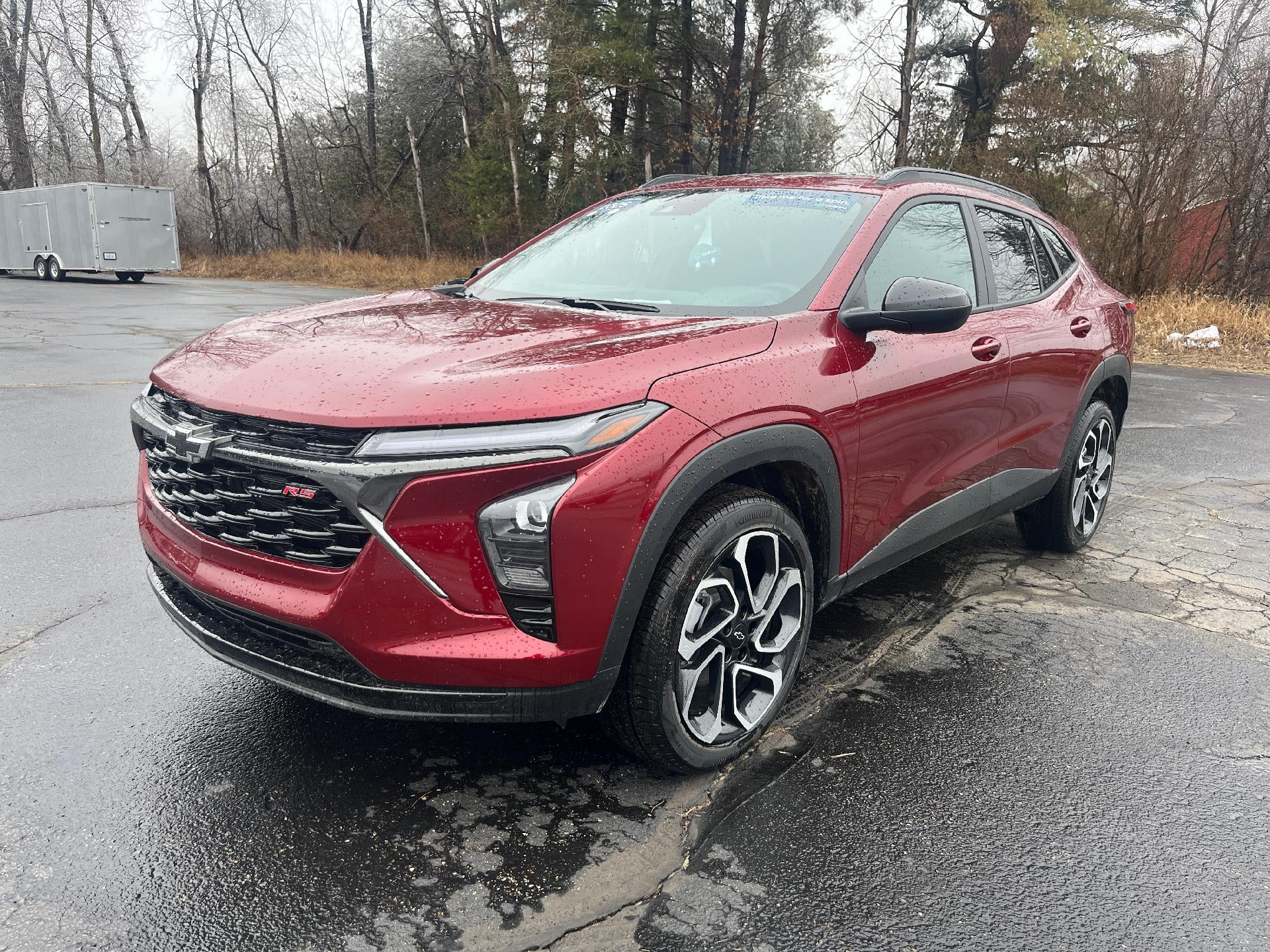 2025 Chevrolet Trax 2RS in Crimson Metallic — front three-quarter view