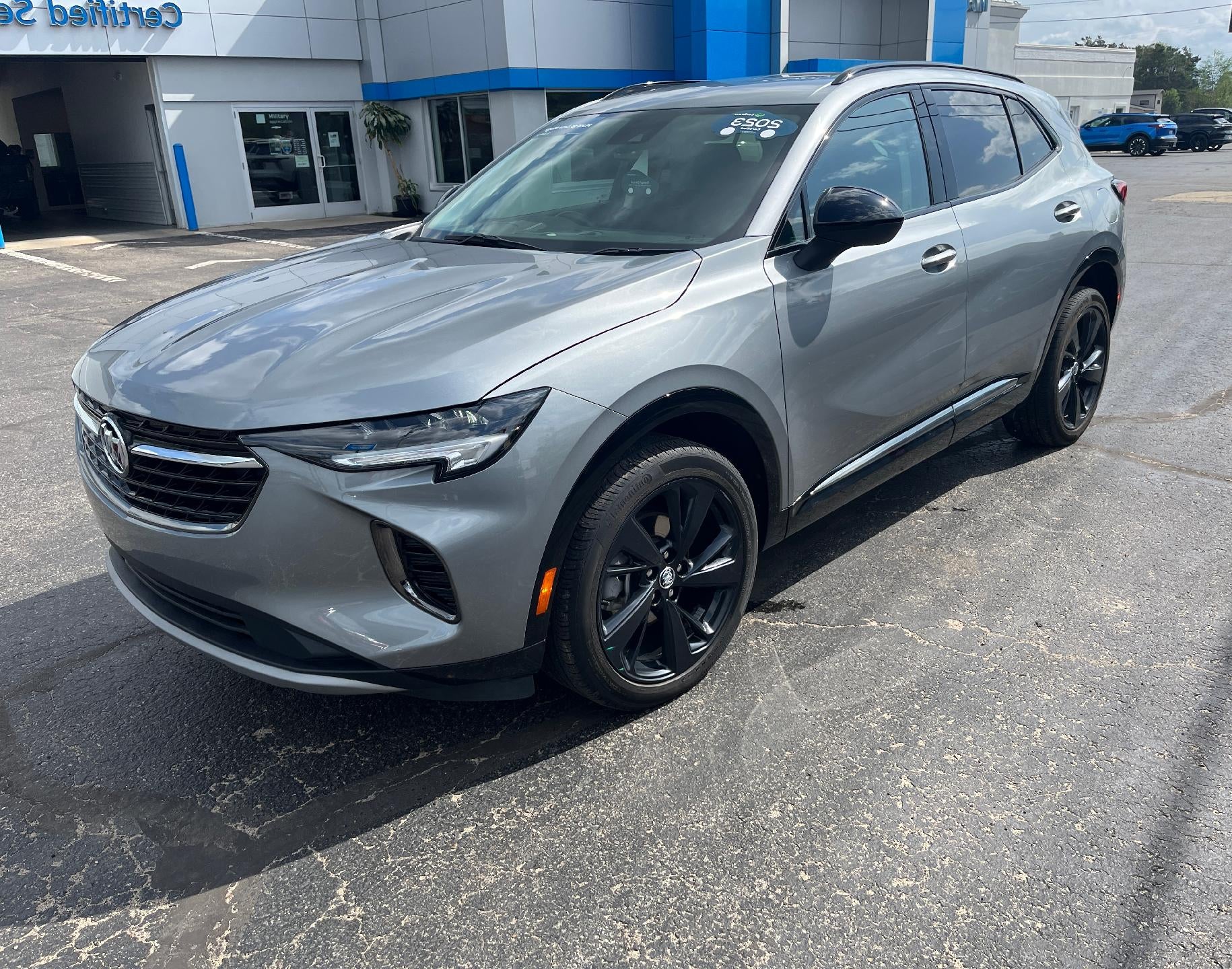 2023 Buick Envision Preferred in Moonstone Gray Metallic — front three-quarter view